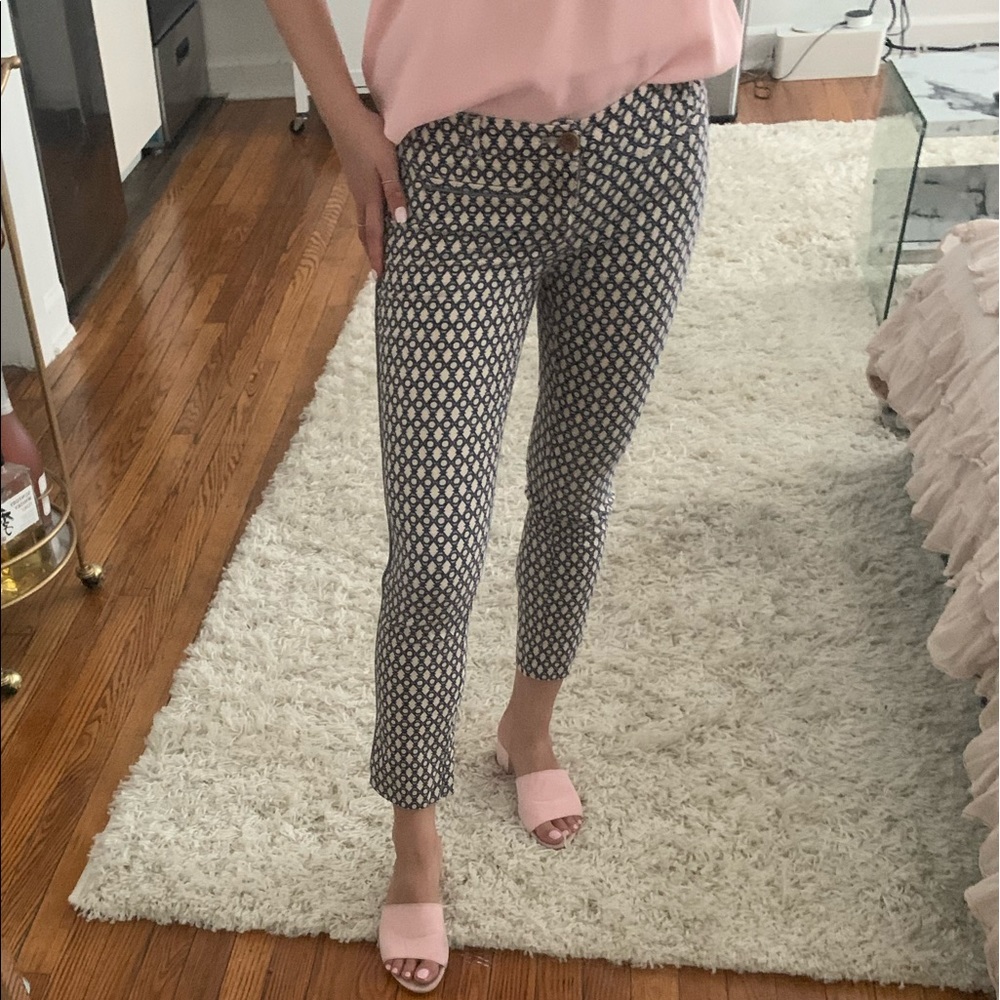 PATTERNED LINEN PANTS